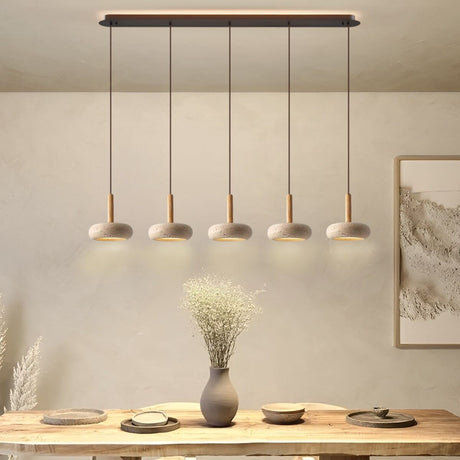 Suspension STONE en pierre naturelle et bois | Style scandinave