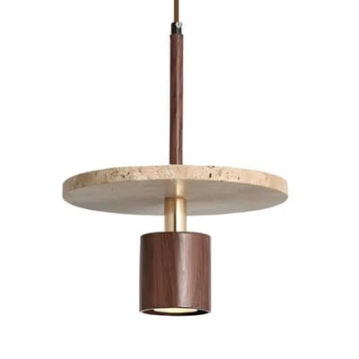 Abat jour | Suspension TERRALIS Design pierre naturelle et bois 5 m