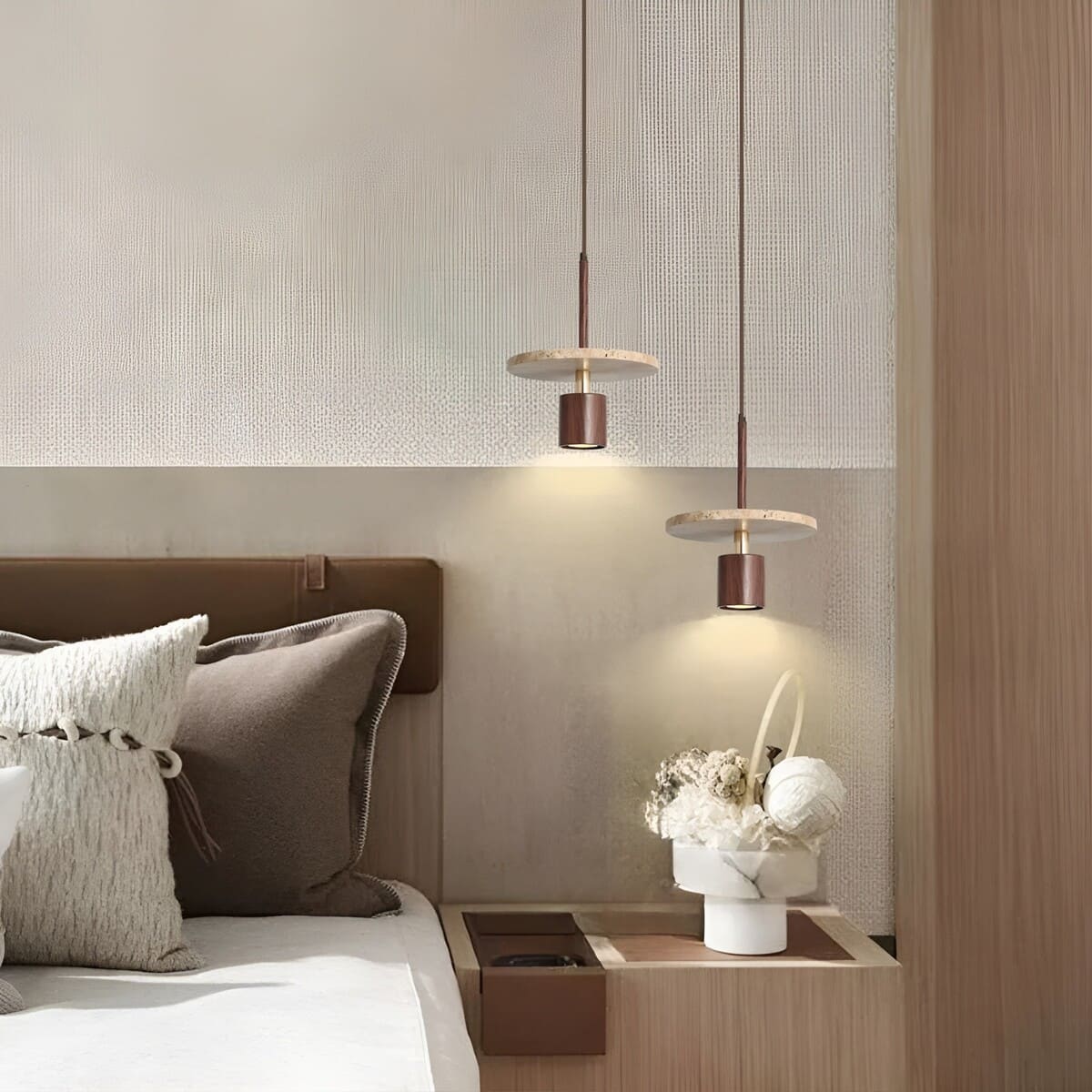 Suspension TERRALIS | Design pierre naturelle et bois