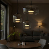 Suspension moderne en verre teinté NOVA | 1 Suspension