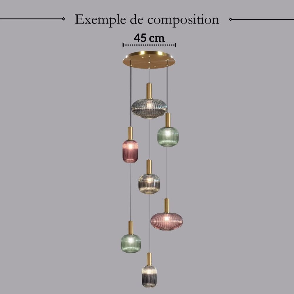 suspension xxl en verre