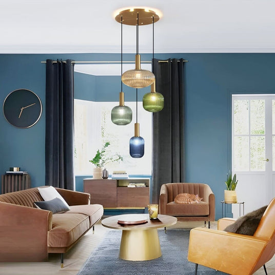Suspension en verre vintage