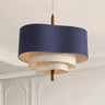 Suspension tissu spirale et bois | Élégance contemporaine