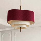 Suspension tissu spirale et bois | Élégance contemporaine