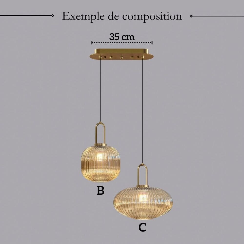 Suspension vintage 2 luminaires