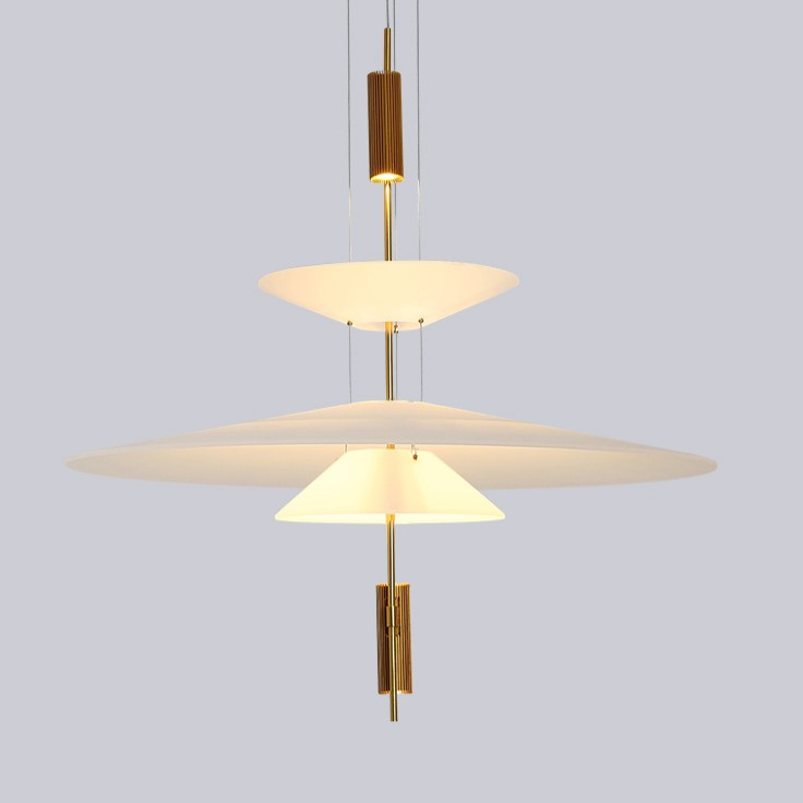 Suspension au design architecturale à disques superposés