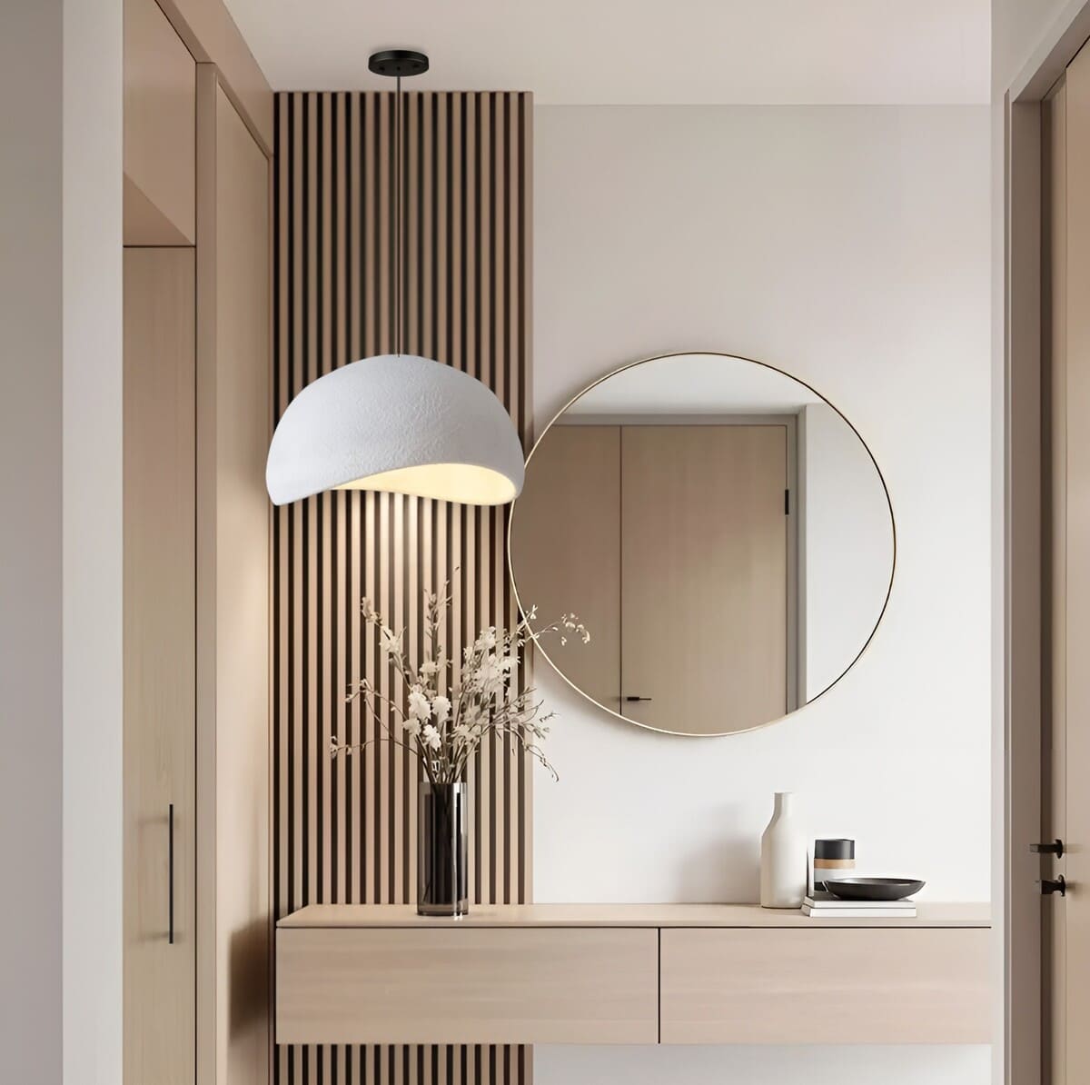 Suspension ciment style Wabi sabi | Minimalisme brut et naturel