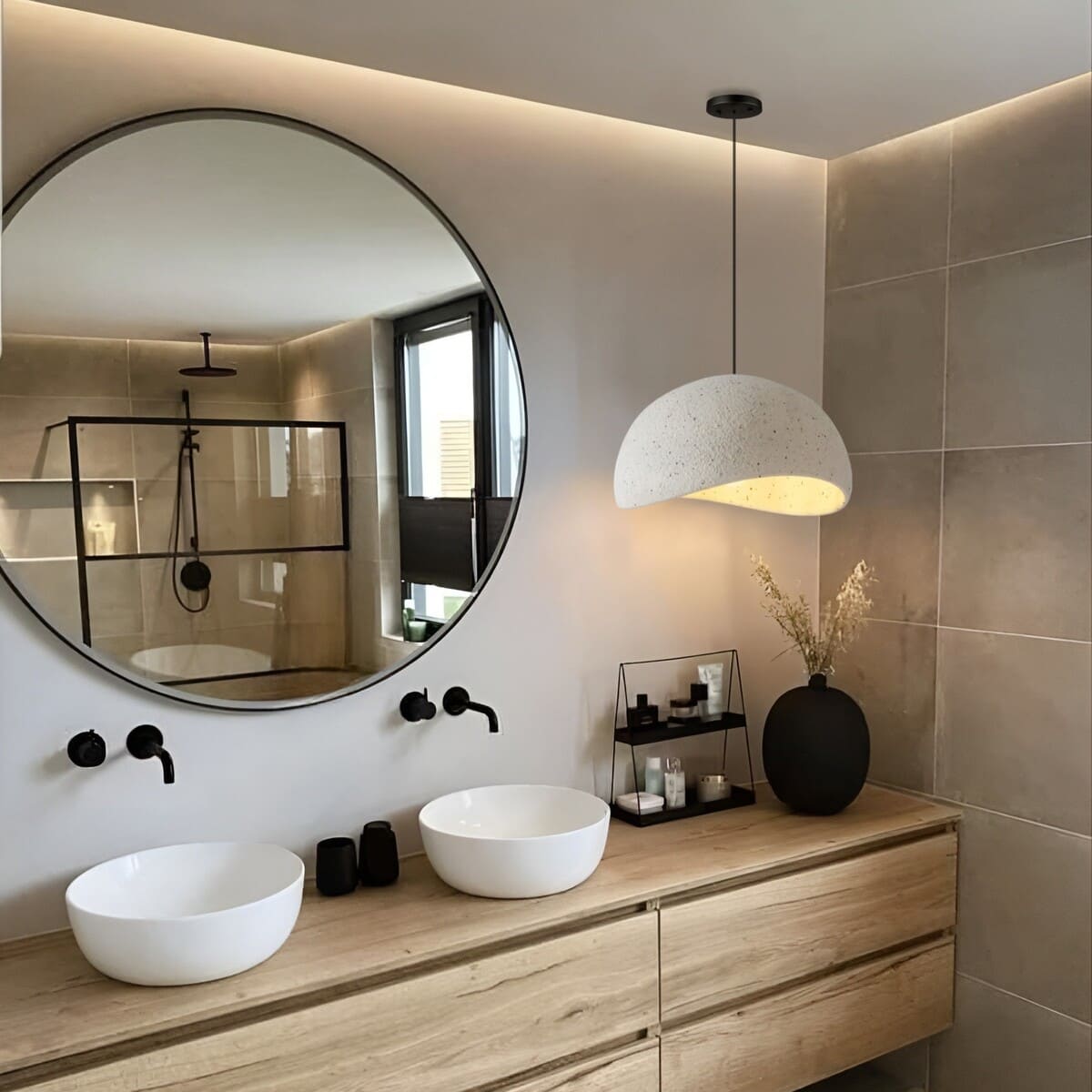 Suspension ciment style Wabi sabi | Minimalisme brut et naturel