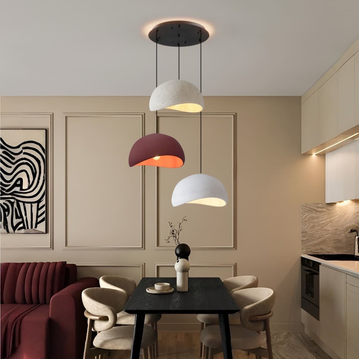 Suspension ciment style Wabi sabi | Minimalisme brut et naturel