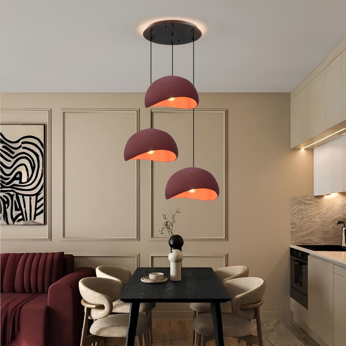 Suspension ciment style Wabi sabi | Minimalisme brut et naturel