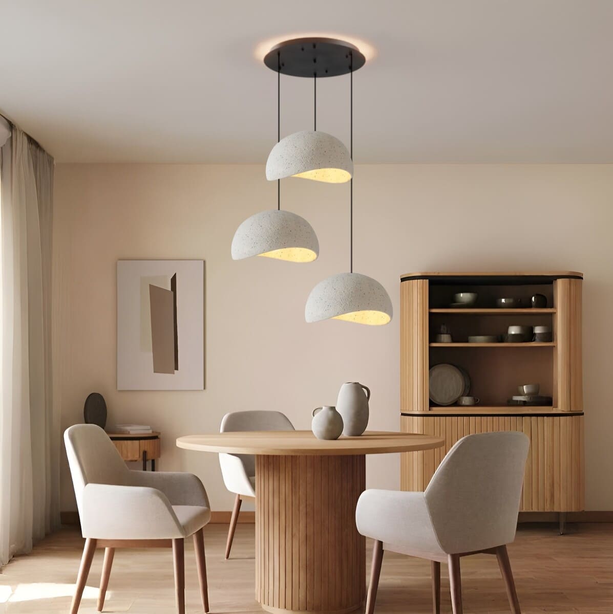 Suspension ciment style Wabi sabi | Minimalisme brut et naturel