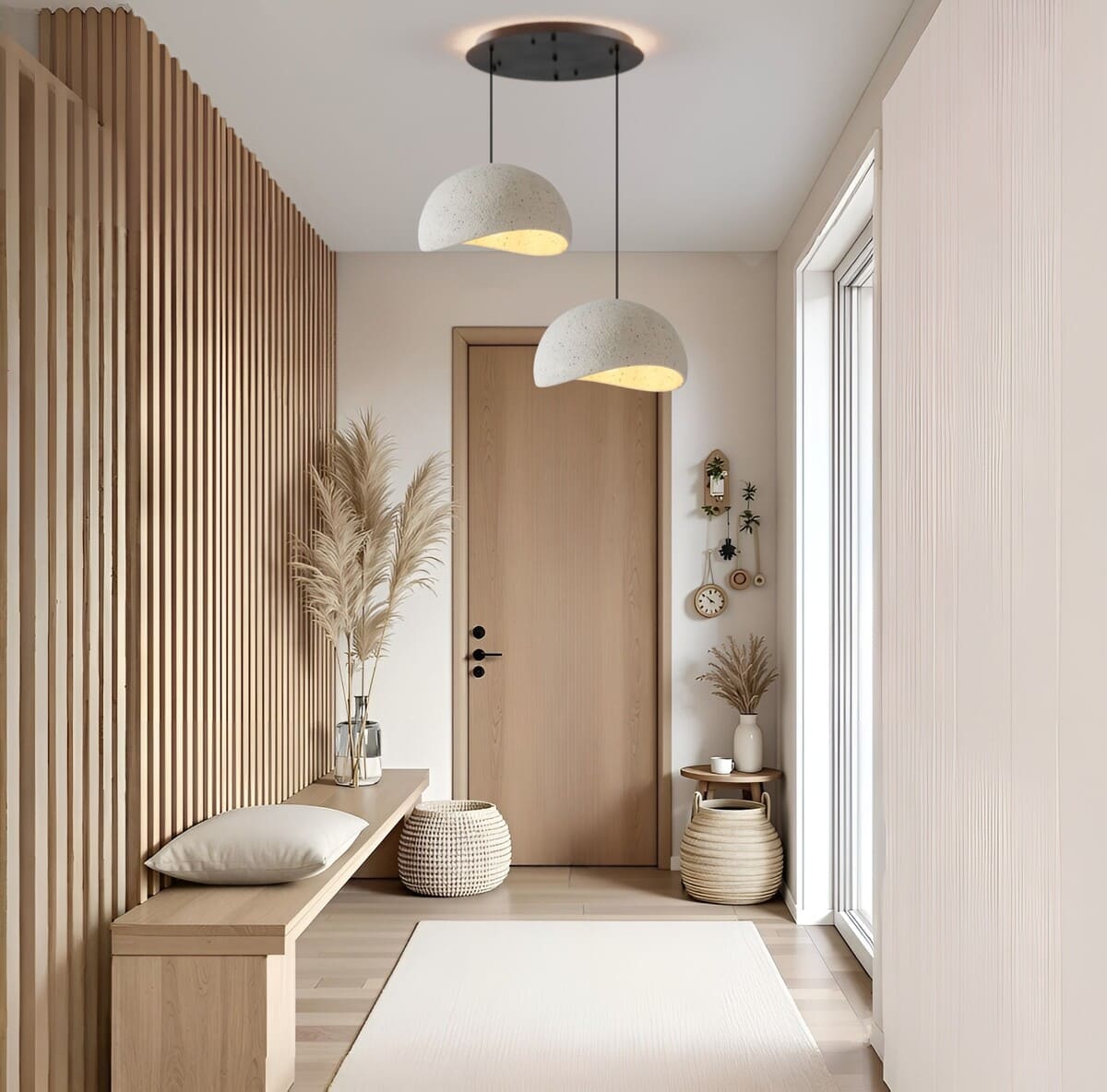 Suspension ciment style Wabi sabi | Minimalisme brut et naturel