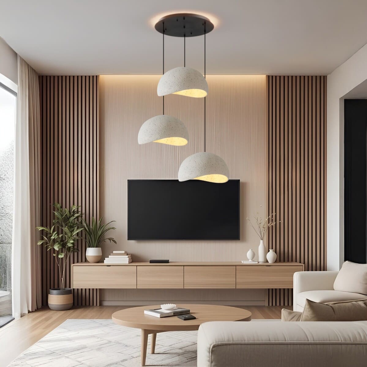 Suspension ciment style Wabi sabi | Minimalisme brut et naturel