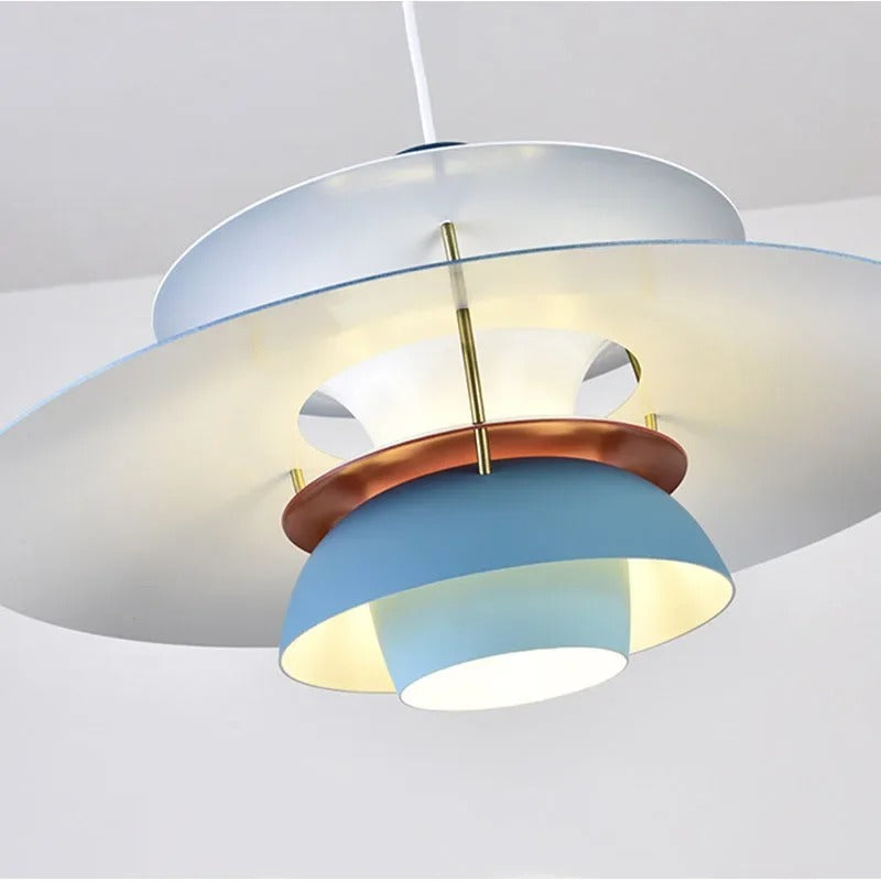 Suspension design soucoupes multicolores | Pop & Rétro chic