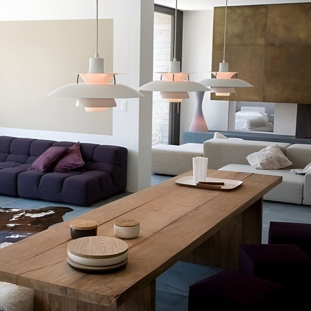 Suspension design soucoupes multicolores | Pop & Rétro chic