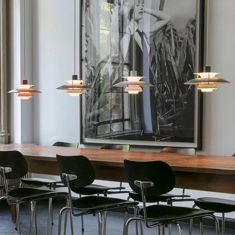 Suspension design soucoupes multicolores | Pop & Rétro chic