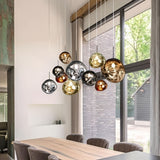 Suspension en verre soufflé style boule de lave | Création modulable