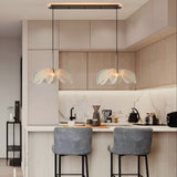 Suspension fleur en tissu pour ilot de cuisine moderne