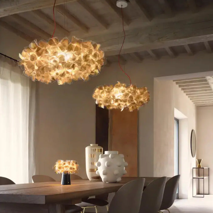 Suspension florale sculpturale noire