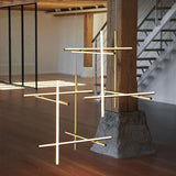 Suspension géométrique LED contemporaine | Tubes personnalisables