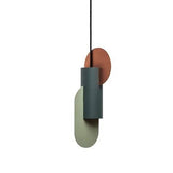 Suspension géométrique tricolore au design sculptural B / Blanc chaud