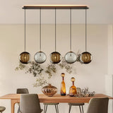 Suspension globe en verre nervuré | Éclat rétro & charme coloré