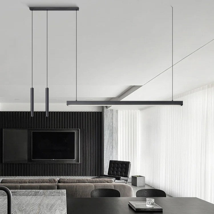 Suspension linéaire LED minimaliste | Ligne pure et éclairage structuré