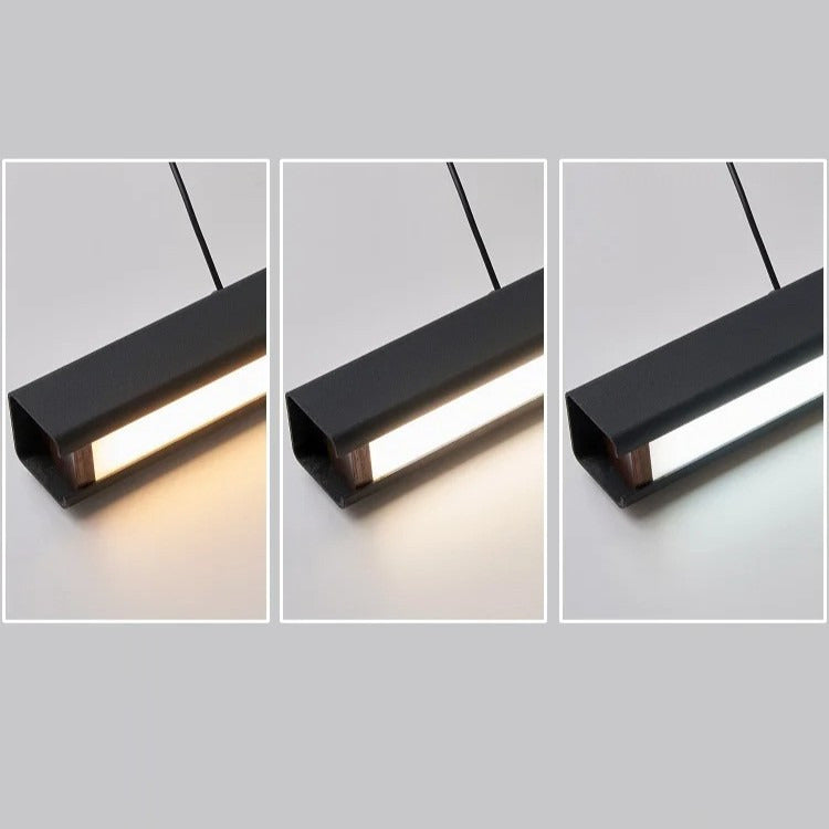Suspension linéaire LED minimaliste | Ligne pure et éclairage structuré