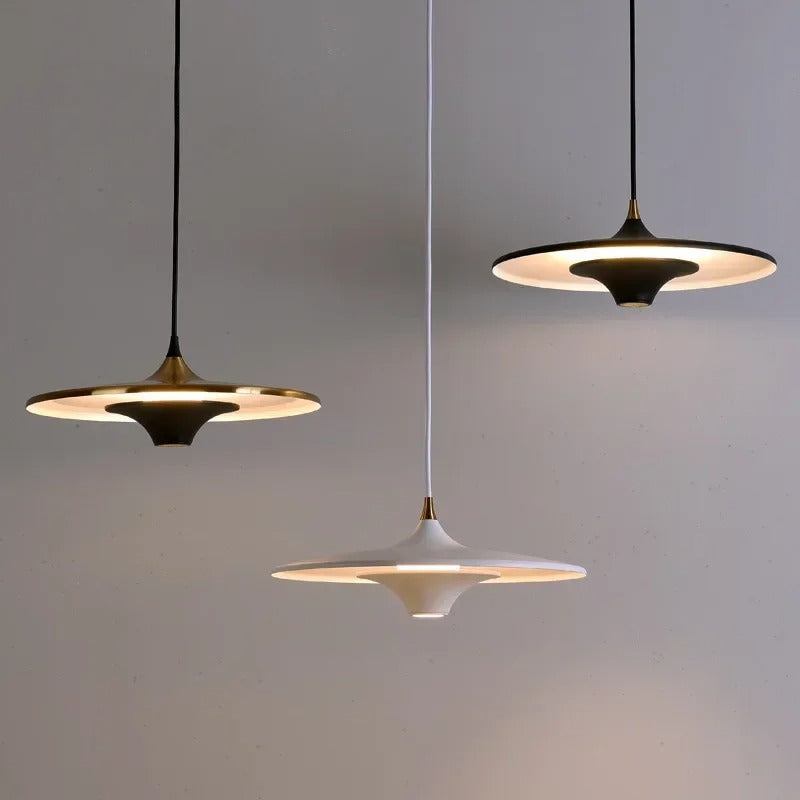 Suspension moderne disque LED | Minimalisme graphique & lumière indirecte