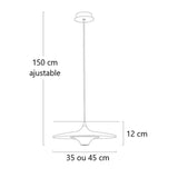 Suspension moderne disque LED | Minimalisme graphique & lumière indirecte
