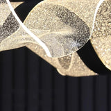 Suspension ondulante LED dorée