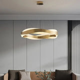 Suspension ruban LED torsadé | Fluidité sculpturale & lumière design