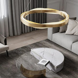 Suspension ruban LED torsadé | Fluidité sculpturale & lumière design