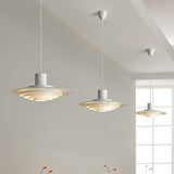 Suspension soucoupe style scandinave | Finition blanche ou argentée