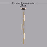 Suspension tube cylindrique en pierre naturelle