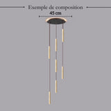 Suspension tube cylindrique en pierre naturelle
