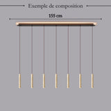 Suspension tube cylindrique en pierre naturelle