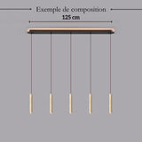 Suspension tube cylindrique en pierre naturelle