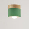 Suspension bois et métal coloré style nordique Vert