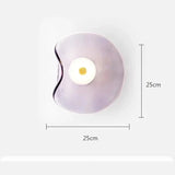 Applique murale en verre artistique | Luminaire décoratif au design organique et lumineux Violet clair / Blanc chaud
