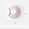 Applique murale en verre artistique | Luminaire décoratif au design organique et lumineux Violet clair / Blanc chaud