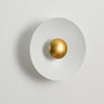 Applique murale circulaire éclipse| Luminaire mural multicolore au style artistique et sculptural 30cm / Blanc & Or
