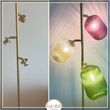 Abat jour lampadaire en verre style Vintage | CRISTALI