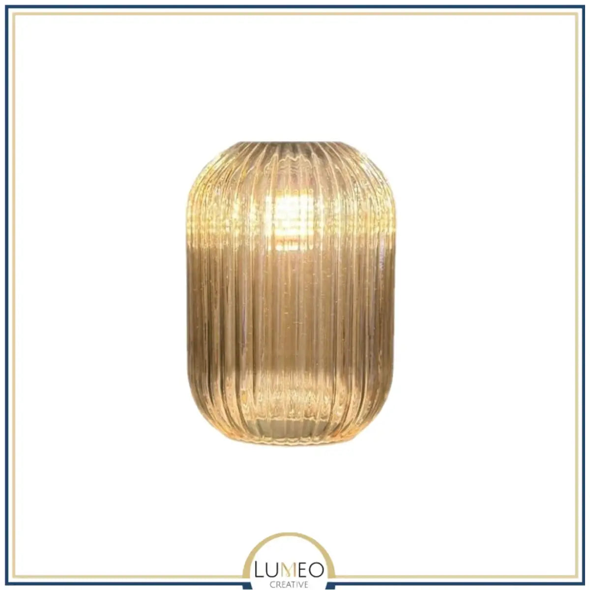 Abat jour en verre style Vintage | CRISTALI A / Ambre brillant