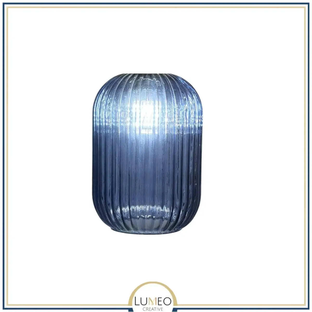 Abat jour en verre style Vintage | CRISTALI A / Bleu saphir
