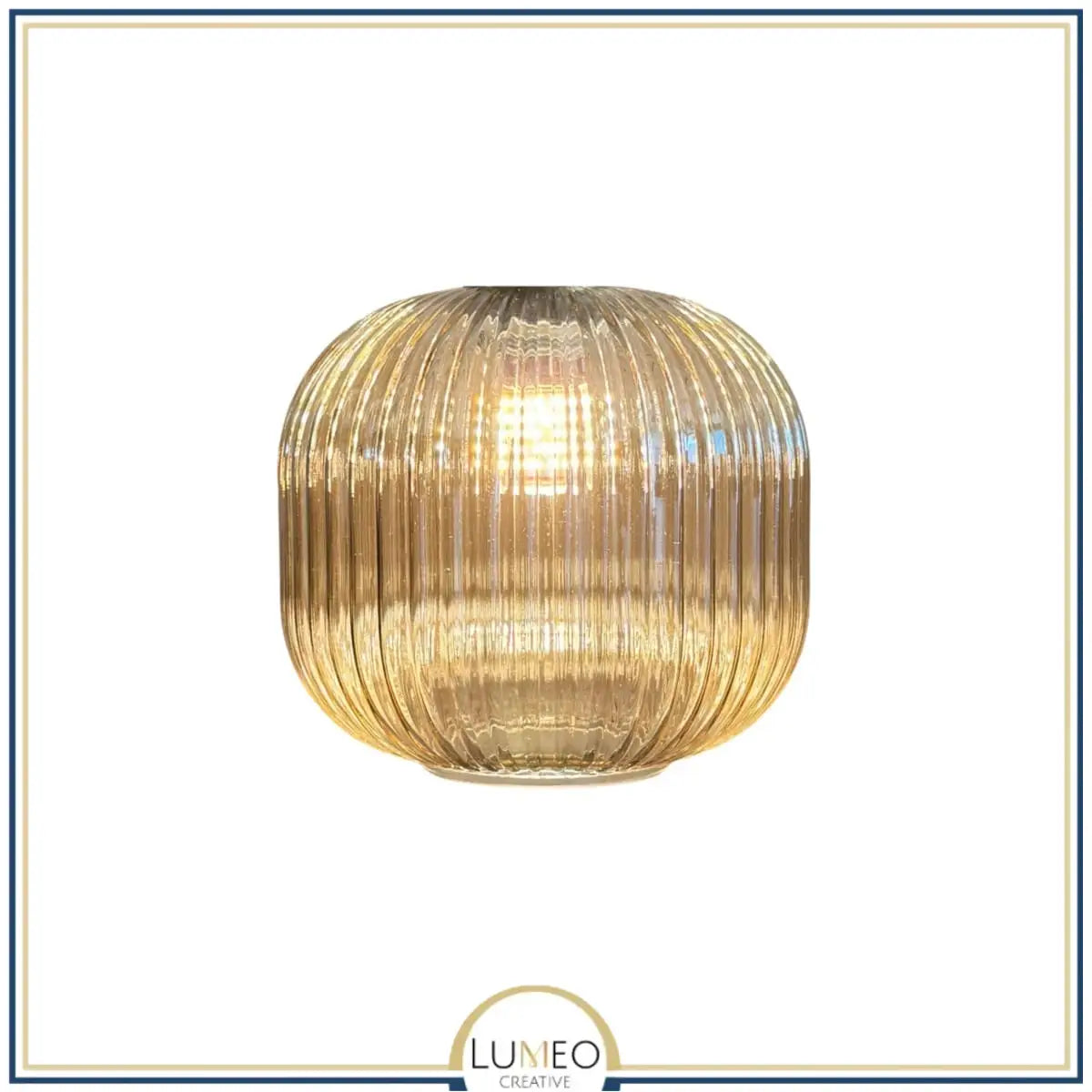 Abat jour en verre style Vintage | CRISTALI B / Ambre brillant