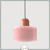 Abat jour | Suspension en verre coloré Élégance rétro & touche pop Rose / Rose / 1.5 m