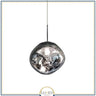 Abat jour | Suspension en verre soufflé style boule de lave Création modulable 15 cm / Argent / Verre