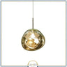 Abat jour | Suspension en verre soufflé style boule de lave Création modulable 15 cm / Or / Verre