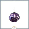 Abat jour | Suspension en verre soufflé style boule de lave Création modulable 15 cm / Violet / Verre